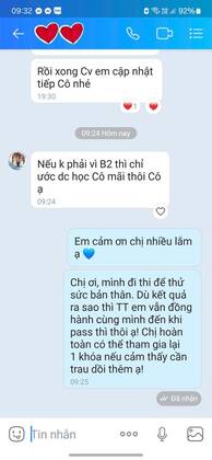 Ảnh chụp tin nhắn Zalo: Trao đổi & hỗ trợ học viên (ảnh 6/14)